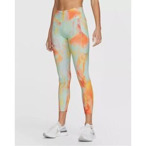 Nike Dri-FIT Epic Luxe 7/8 Pocket Running Leggings Mint foam/Doll Size Small NWT
